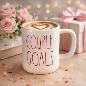 Rae Dunn COUPLE GOALS Mug LL Font Valentine Gift Farmhouse Decor